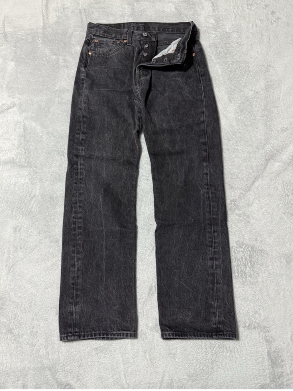 Levi's Men's Washed Black Straight Jeans